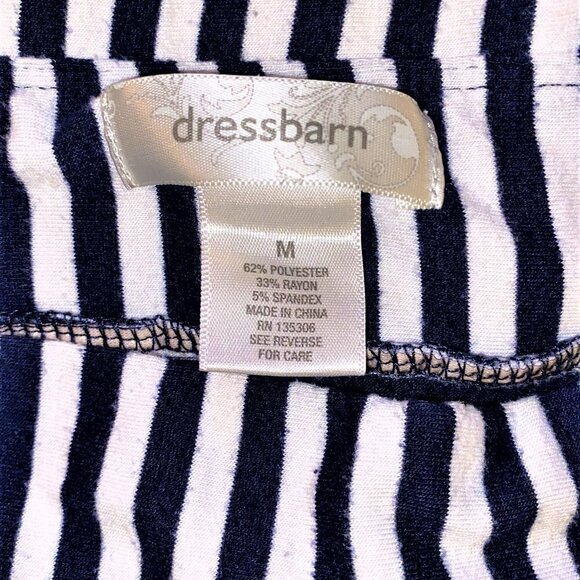 New Without Dress Barn Black and White Stripped Maxi Skirt Size Medium - Picture 6 of 7